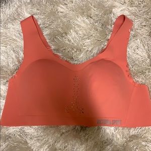 BOGO50% Peach Floral Open Back Sports Bra